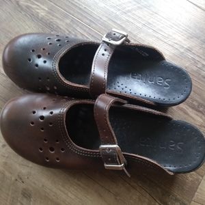Brown Sanita clogs